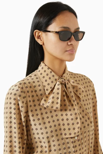 Rectangular Sunglasses in Acetate