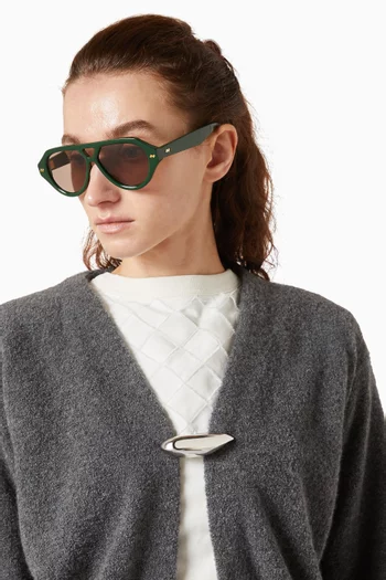 Aviator Sunglasses in Recyled Acetate