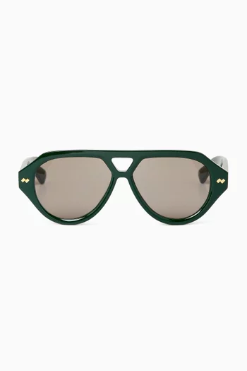 Aviator Sunglasses in Recyled Acetate