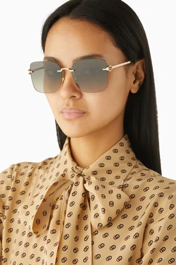Square Sunglasses in Metal