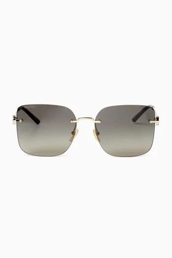 Square Sunglasses in Metal