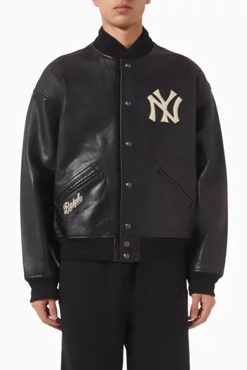 جاكيت بومبر  جلد عجل بولو رالف لورين × ام ال بي