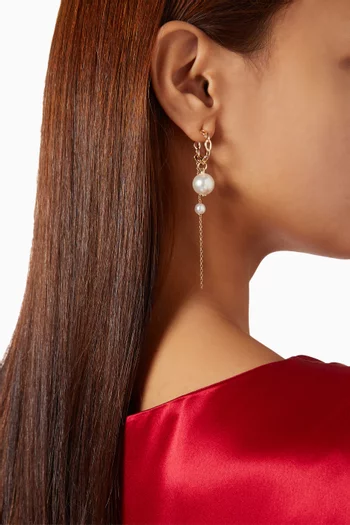 Aureole Earrings in Gold-plated Metal