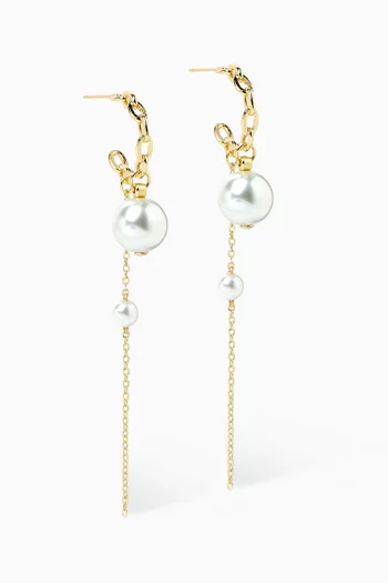Aureole Earrings in Gold-plated Metal
