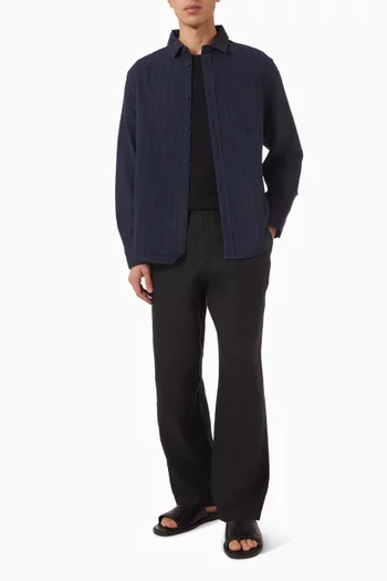 Shelly Check Shirt in Dobby Cotton