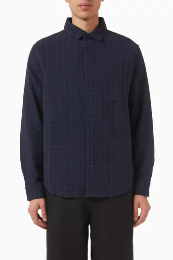 Shelly Check Shirt in Dobby Cotton