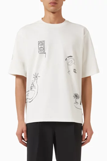Milton Divide Doodle T-shirt in Organic Cotton