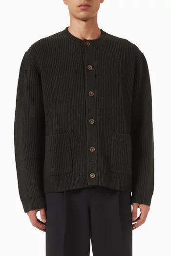Granby Rib Cardigan in Wool