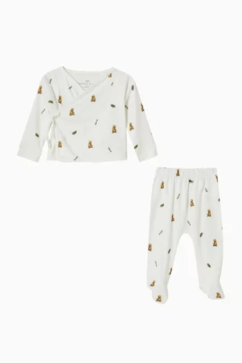 2-piece Wrap-over Set in Organic Cotton