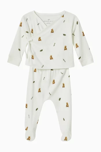 2-piece Wrap-over Set in Organic Cotton