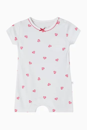 Heart Summer Romper in Organic Cotton