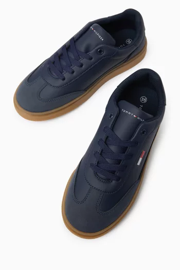 Lace-up Sneakers in Leather