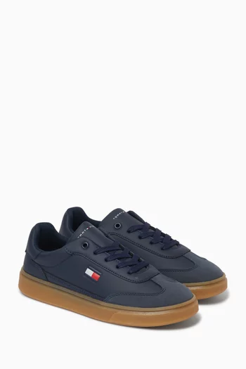 Lace-up Sneakers in Leather