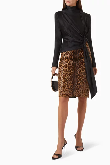 Lambro Draped Top in Silk