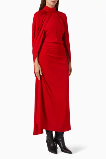 Dora Cape Dress in Viscose Jersey