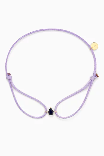 Sapphire Birthstone Thread Bracelet in 18kt Gold