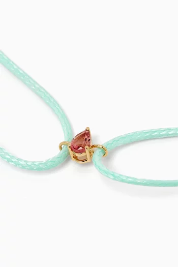 Tourmaline Birthstone Thread Bracelet in 18kt Gold