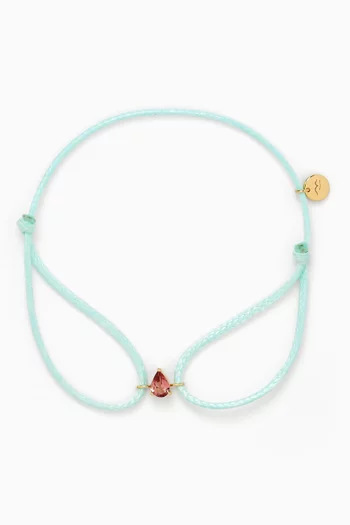 Tourmaline Birthstone Thread Bracelet in 18kt Gold