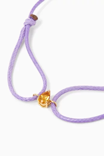 Citrine Birthstone Thread Bracelet in 18kt Gold
