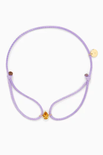 Citrine Birthstone Thread Bracelet in 18kt Gold