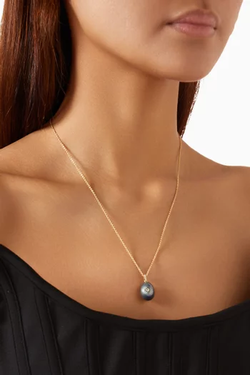 Forever Sunburst Egg Necklace in 18kt Gold