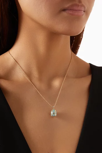 Forever Mini Enamel Egg Necklace in 18kt Gold