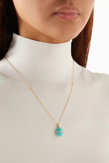 Forever Lapis Lazuli Egg Necklace in 18kt Gold