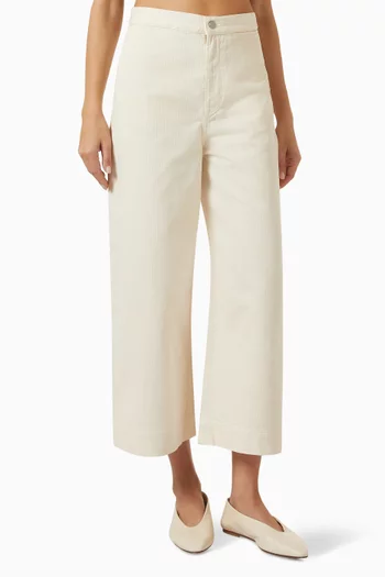 Cropped Wide-leg Pants in Denim