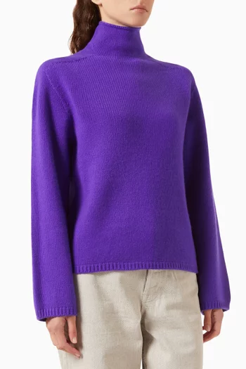 Funnel-neck Sweater in Cashmere