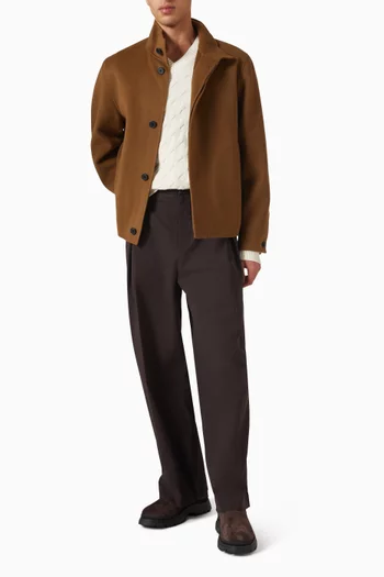 Pleated Relaxed-fit Pants in Cotton
