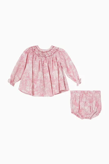 Hand-Embroidered Dress & Bloomers