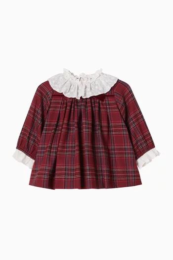 Check Dress & Bloomers in Cotton