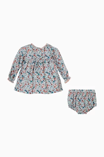Volantes Dress & Bloomers in Cotton