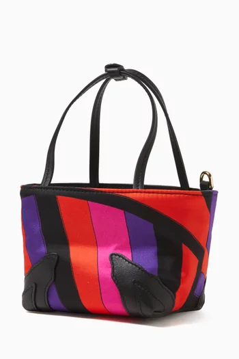 Small Borsa Tote Bag in Silk Twill