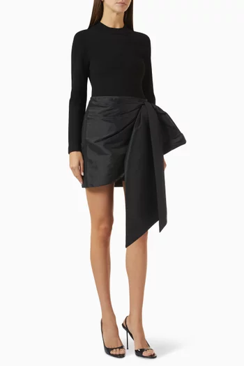 Tedda Mini Dress in Knit & Taffeta