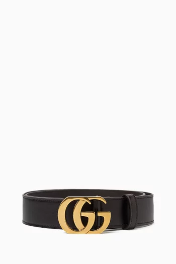 Cut GG Marmont Belt in Leather