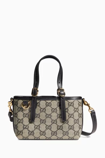 Mini GG Emblem Bag in Coated Canvas