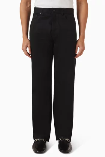 Embroidered Jeans in Denim