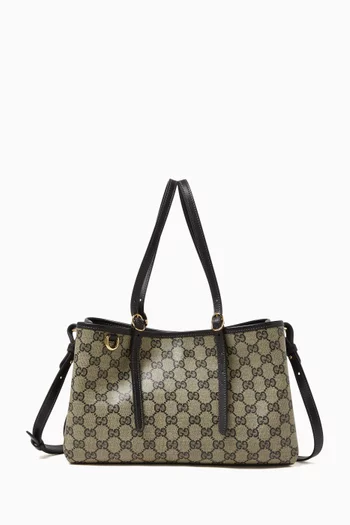GG Emblem Medium Tote Bag in GG Canvas