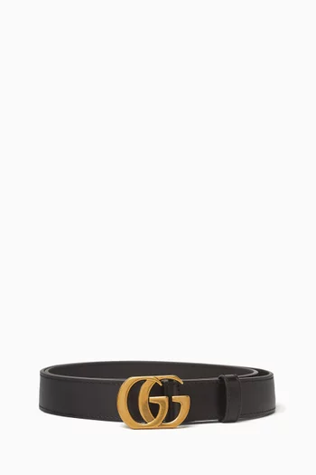 Cut GG Marmont Belt in Leather