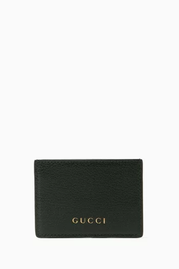 Gucci Lettering Card Case in Leather