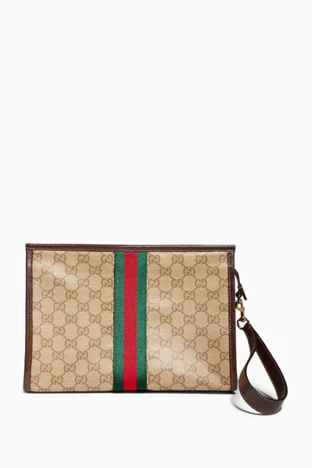Pouch with Web in Coated-canvas