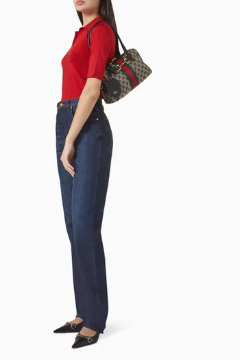 Medium Borsetto Boston Bag in GG Canvas