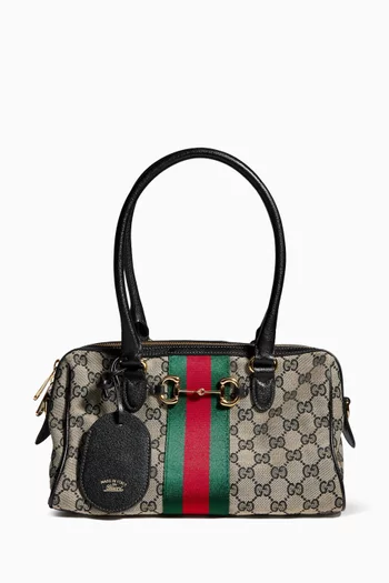 Medium Borsetto Boston Bag in GG Canvas