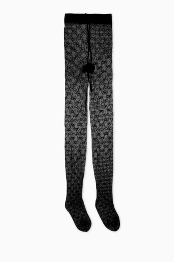 GG Sheer Tights in Nylon Lamé