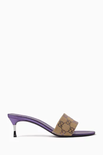 Bombshell Crystal Mules in GG Canvas