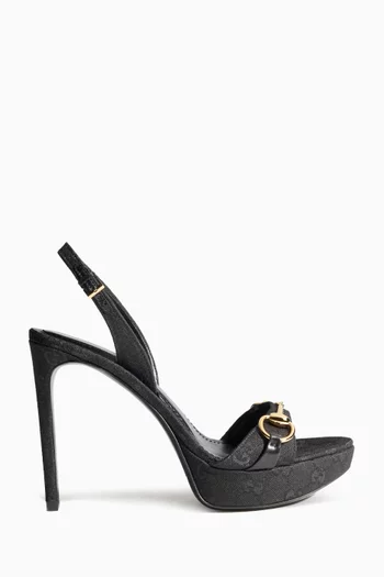 Donna 105 Platform Sandals in GG Canvas