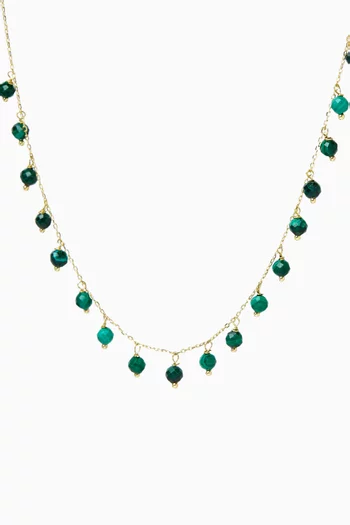 Confetti Malachite Necklace in 18kt Gold