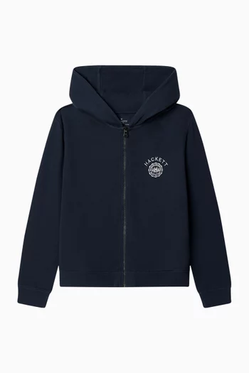 Rib Jersey Zip Hoodie