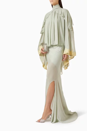 Oryx Asymmetric Skirt in Georgette